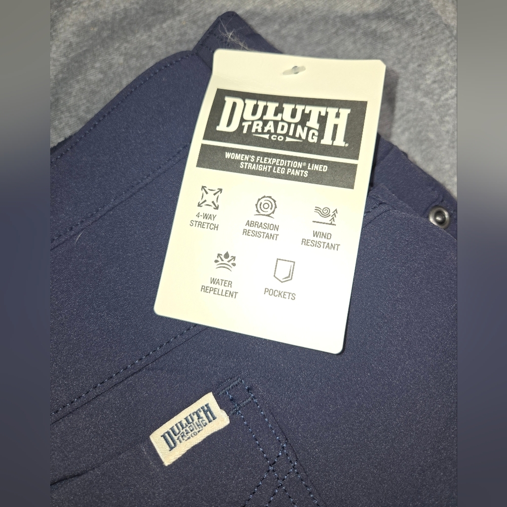 Duluth Trading Co Navy Straight Leg Pants